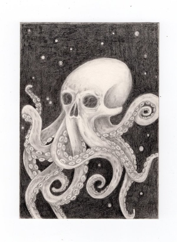 Totenkopftintenfisch - Skull Kraken - FineArt Print